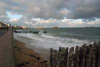 la grande plage à marée Haute